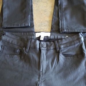 Coated Black Skinny Pant
